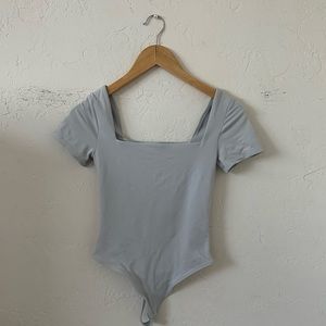 Babaton Square-Neck Short Sleeve Bodysuit